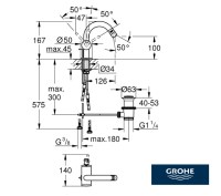 MEDIDAS MONOMANDO BIDE ATRIO GROHE SPA